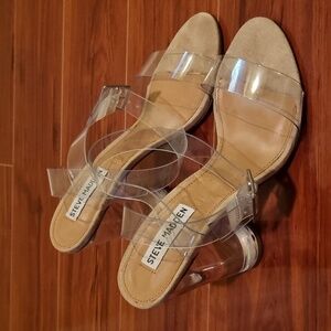 Steve Madden Acrylic/Vinyl  Sandals Size 8